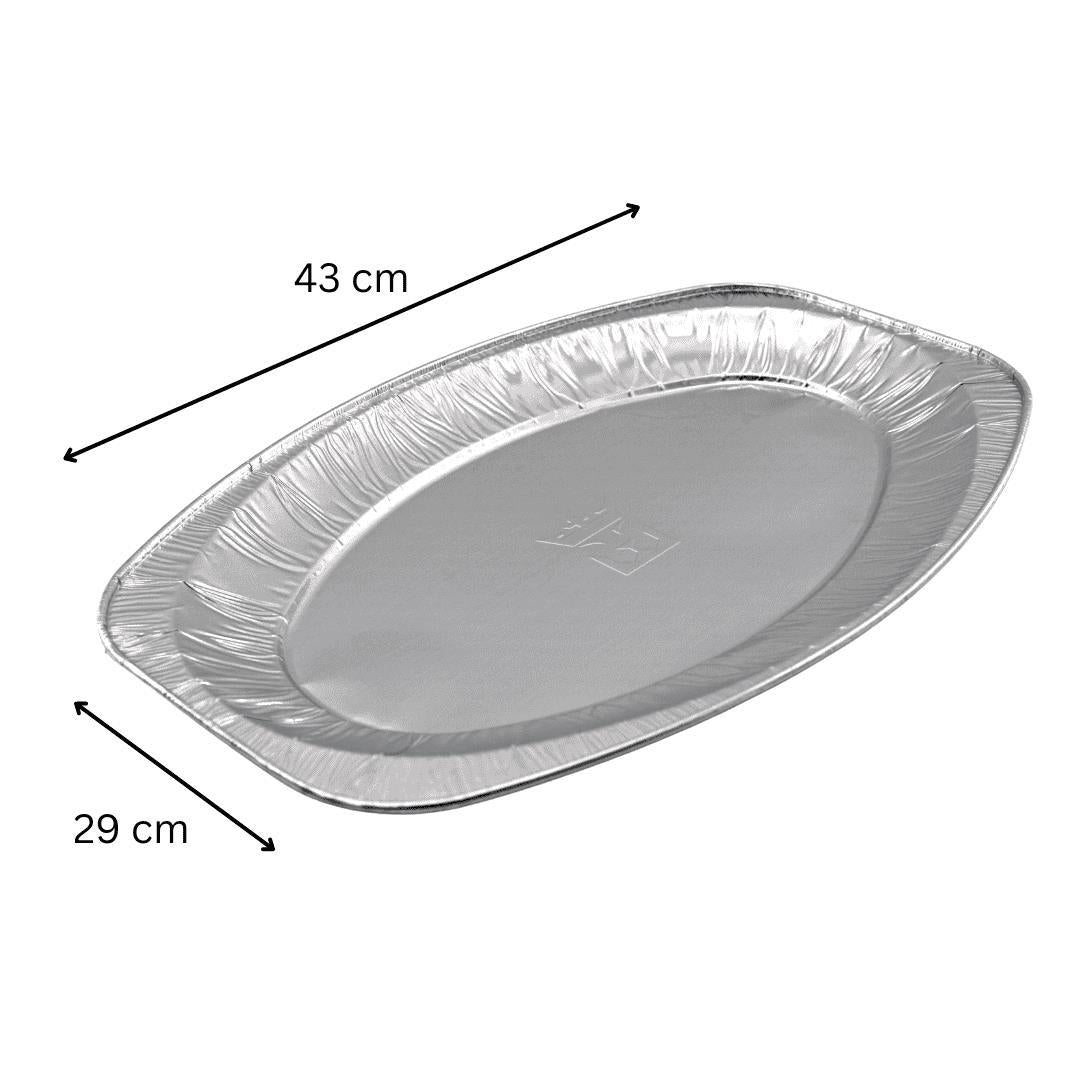 Alu-Servierplatte Oval 45 cm