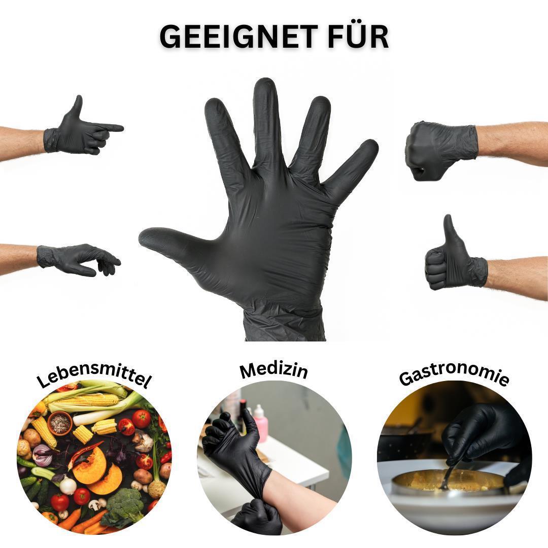 Nitril Einweghandschuhe Gr. M Schwarz 100 Stk