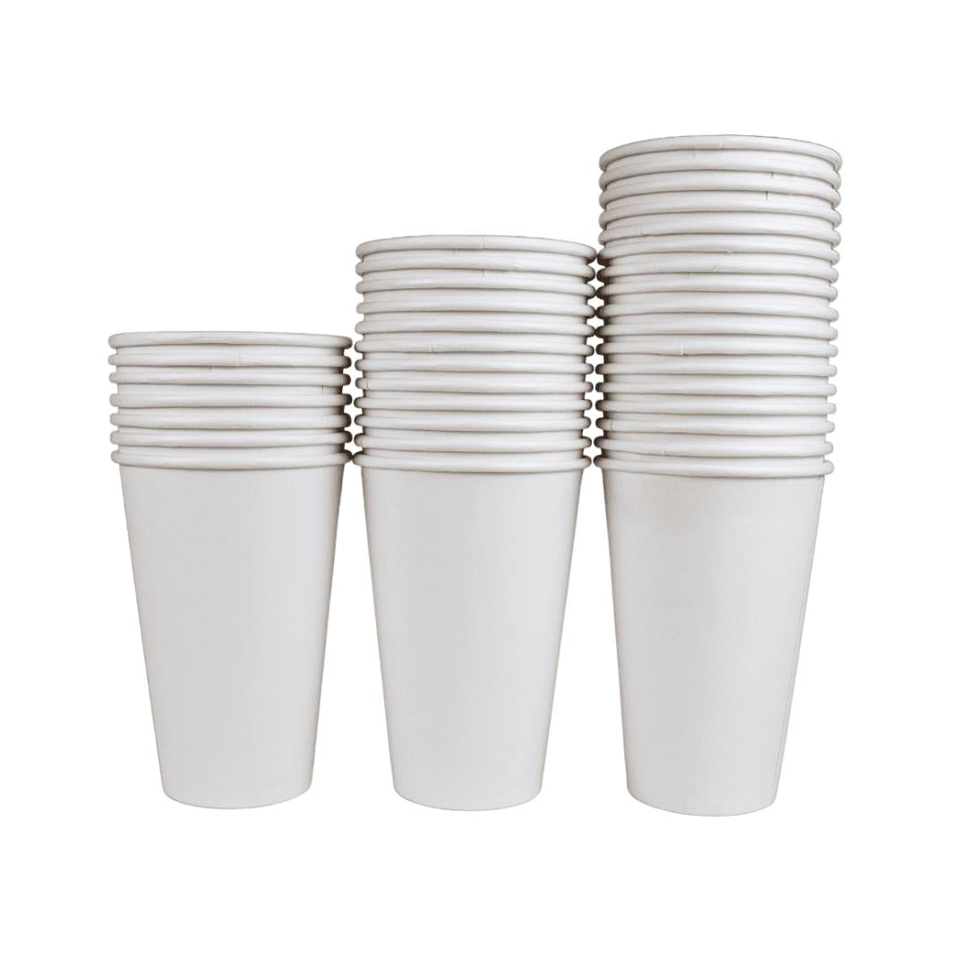 Einweg Kaffeebecher 300ml / 12oz Weiß