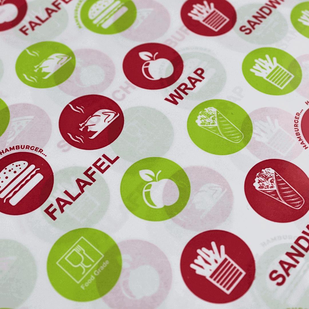 Hamburgerpapier Bunt 30×40cm 1000 Stück