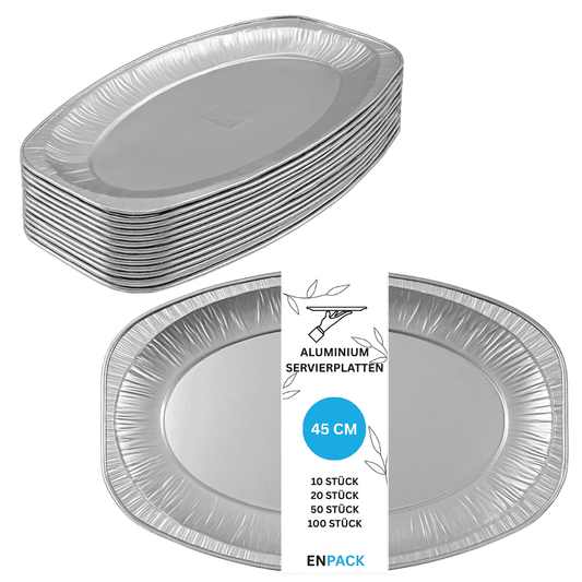 Alu-Servierplatte Oval 45 cm