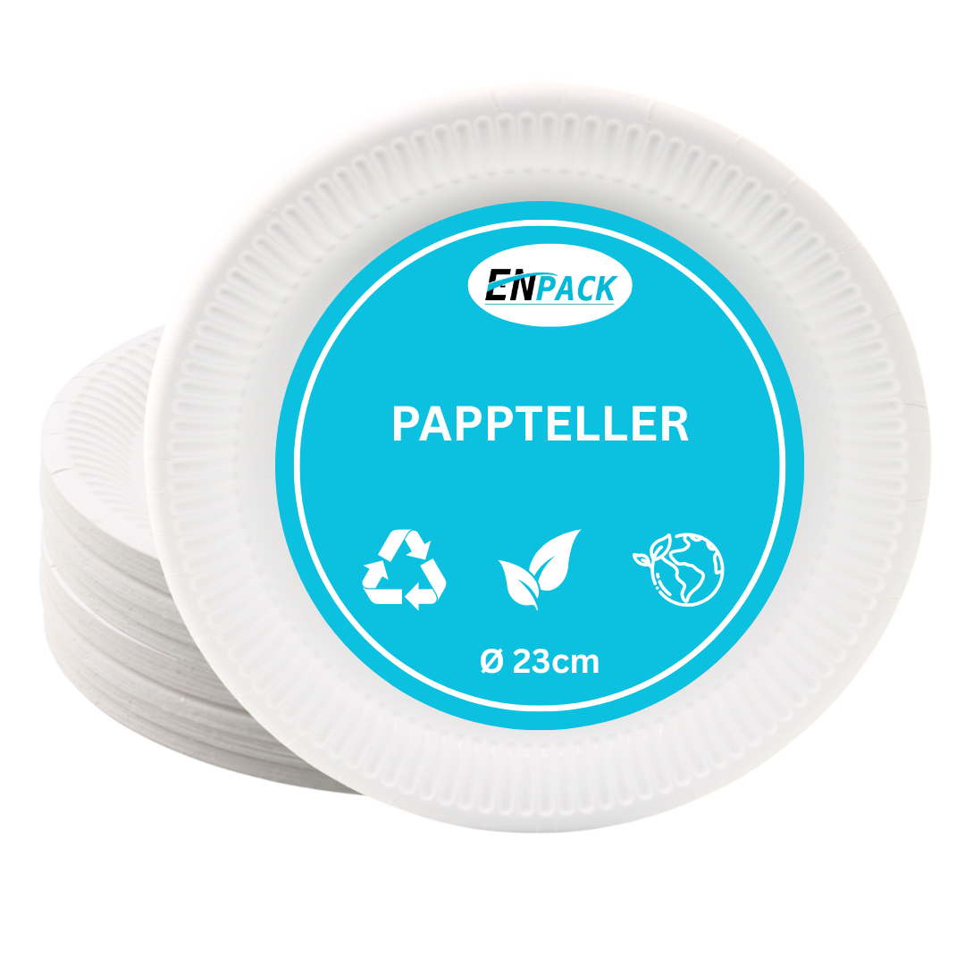 Pappteller ungeteilt Ø23 cm