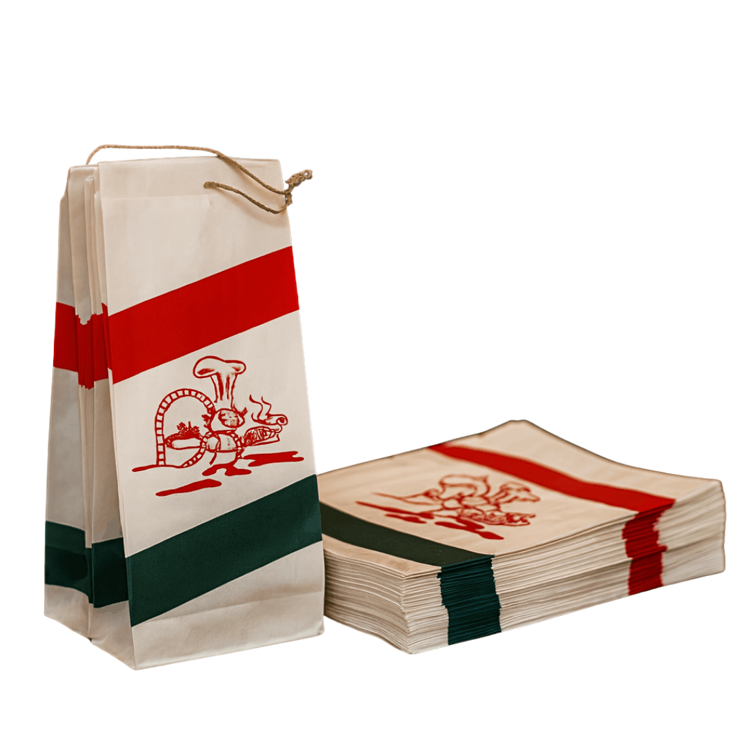 Faltenbeutel „Italienische Flagge“ 11 × 6 × 25cm 1 000 Stück