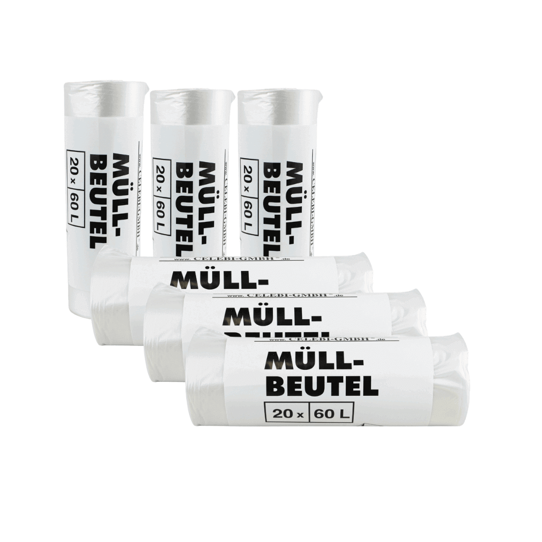 Müllbeutel 60L transparent