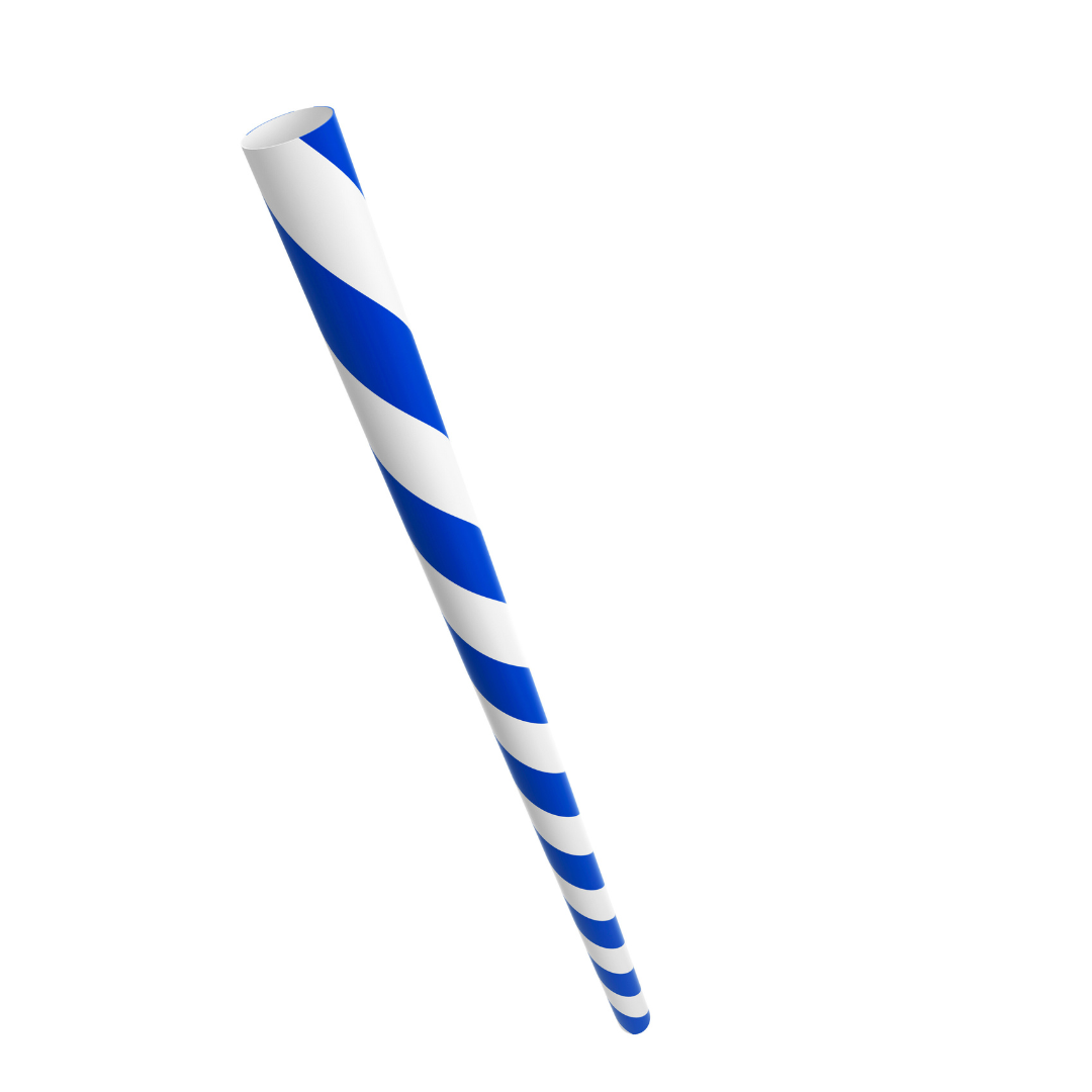 Strohalm Papier 8 x197 mm 200 Stk blau