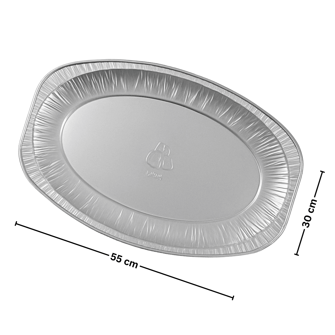 Aluservierplatte Oval 55 cm