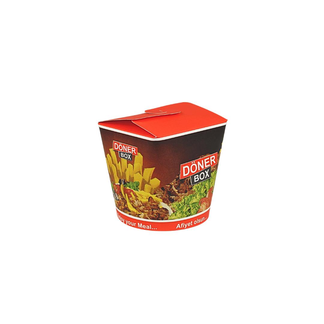 Dönerbox 750ml / 26oz orange 500 Stück