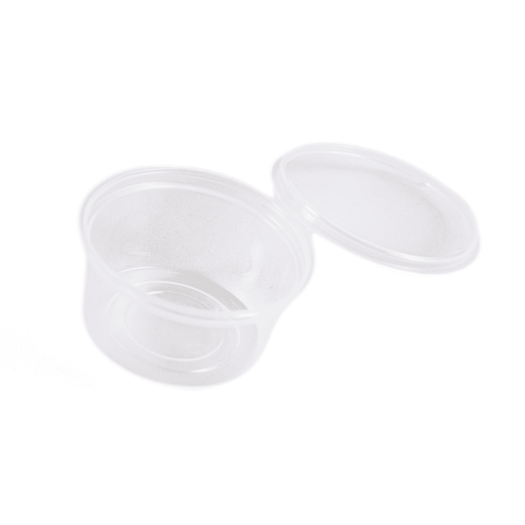 PP Dressingbecher 30ml 500 Stück mit anhängendem Deckel