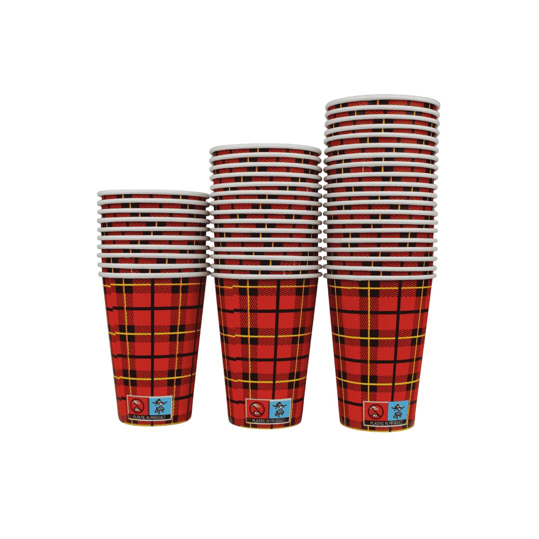 Einweg Kaffeebecher 180ml / 7oz Schwarz/Rot/Gelb