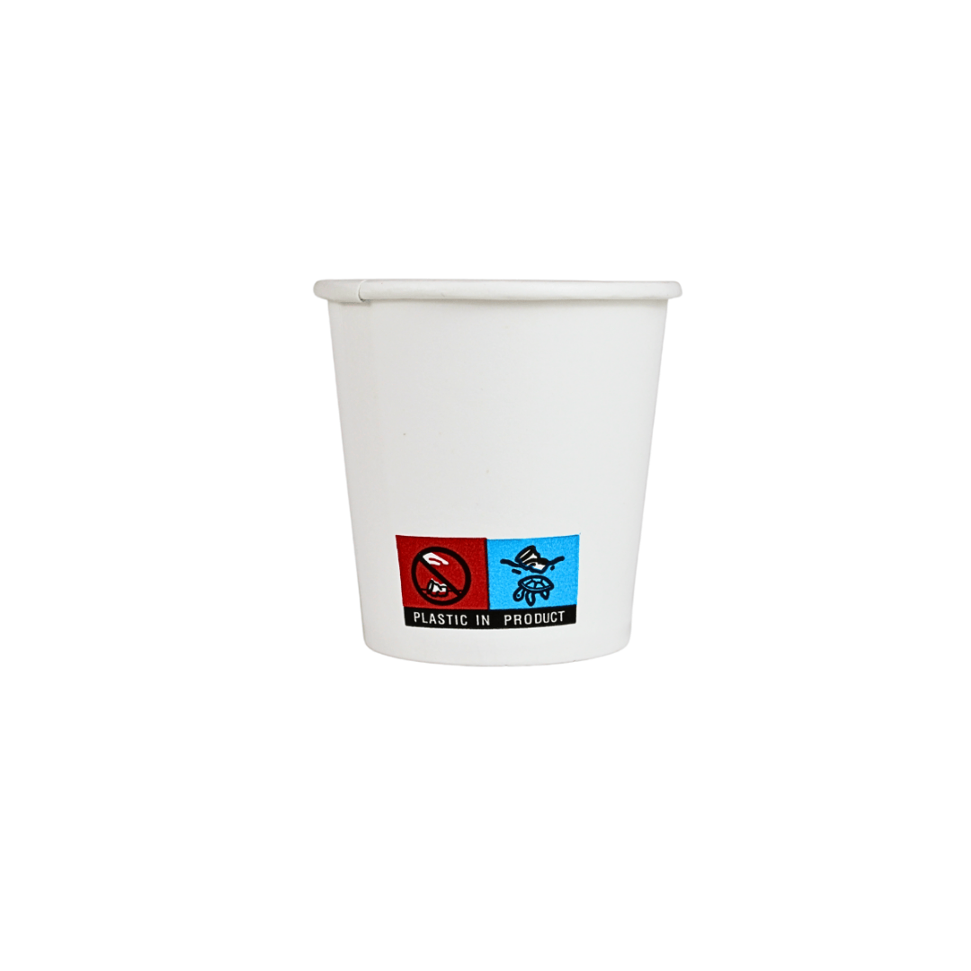 Einweg Kaffeebecher 100ml / 4oz Weiß