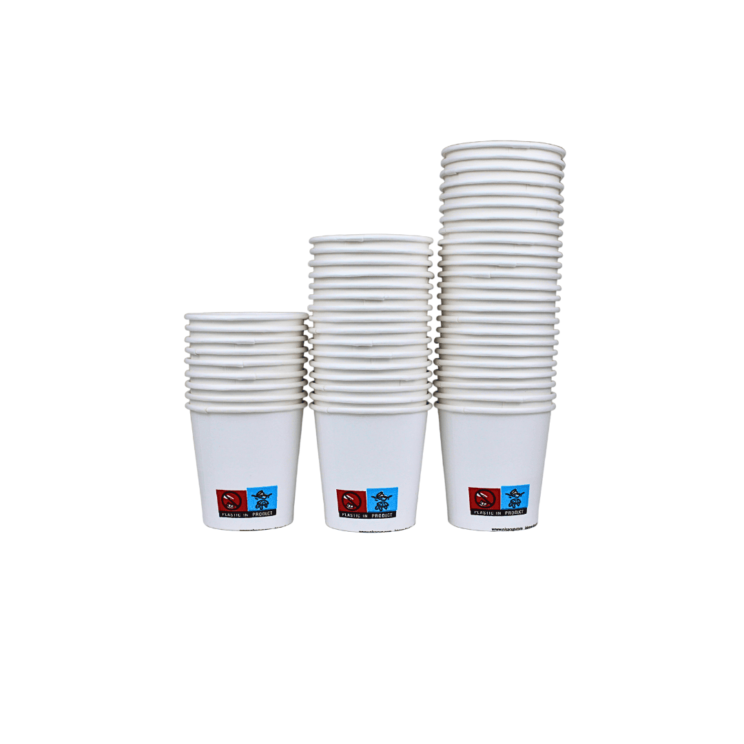 Einweg Kaffeebecher 100ml / 4oz Weiß