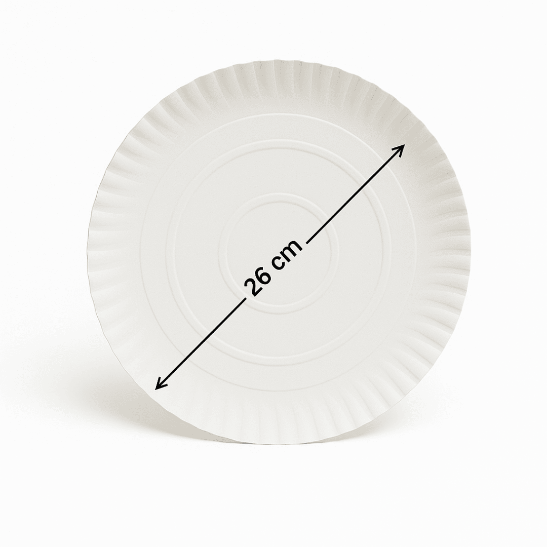 Pappteller ungeteilt 26 cm