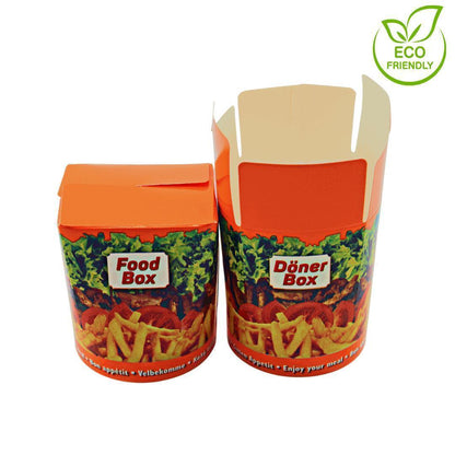 Dönerbox 500ml / 16oz orange 500 Stück