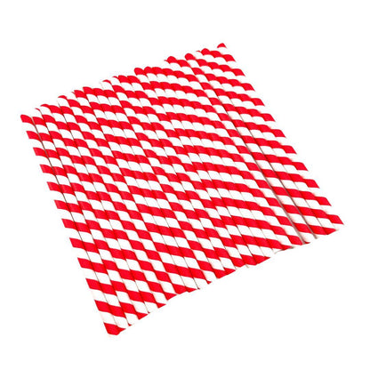 Strohalm Papier 8 x197 mm 200 Stk rot
