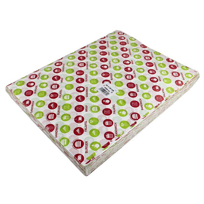 Hamburgerpapier Bunt 30×40cm 1000 Stück