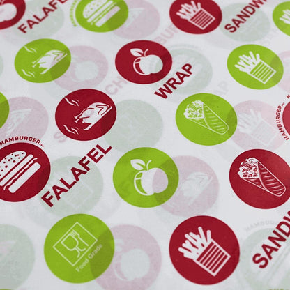 Hamburgerpapier Bunt 30×40cm 1000 Stück