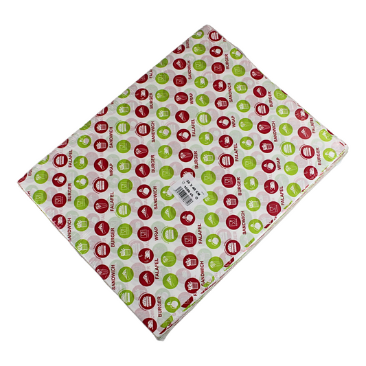 Hamburgerpapier Bunt 30×40cm 1000 Stück