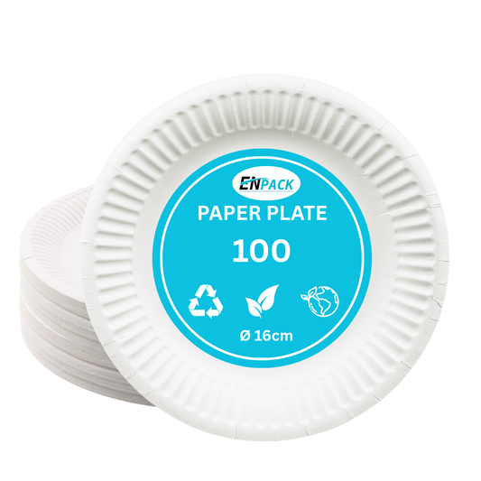 Papp-Teller ungeteilt 16 cm