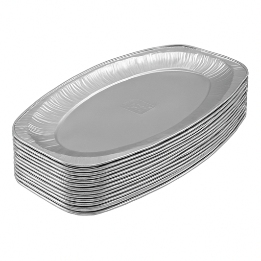 Alu-Servierplatte Oval 55 cm