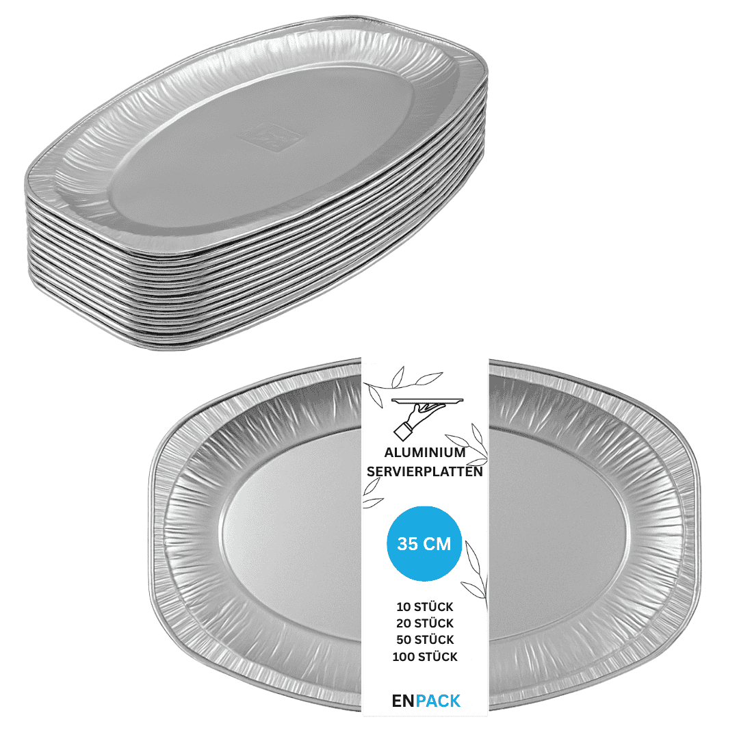 Alu-Servierplatte Oval 35 cm