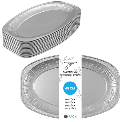 Alu-Servierplatte Oval 45 cm