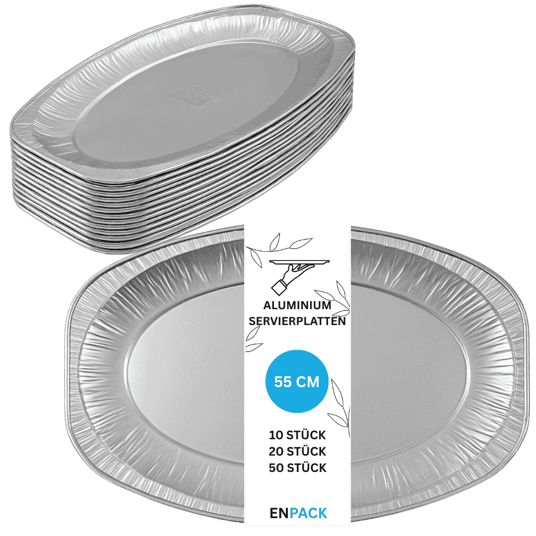 Alu-Servierplatte Oval 55 cm
