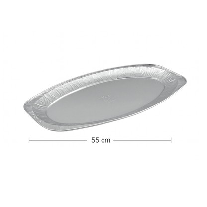 Alu-Servierplatte Oval 55 cm