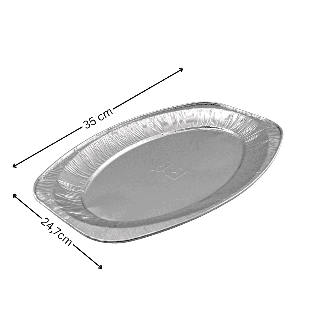 Alu-Servierplatte Oval 35 cm