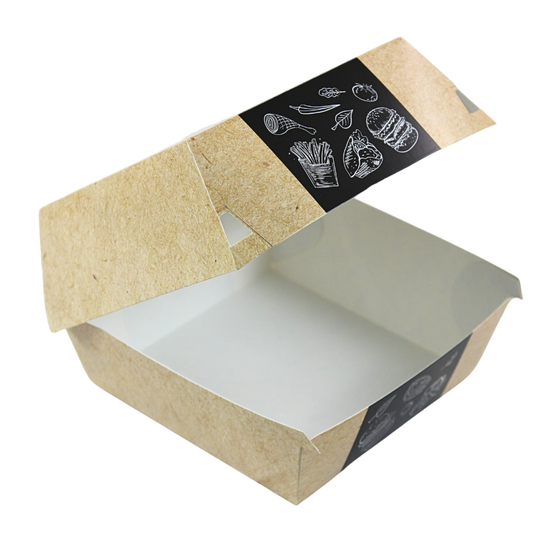 Burgerbox Braun/Schwarz 11,5x11,5cm