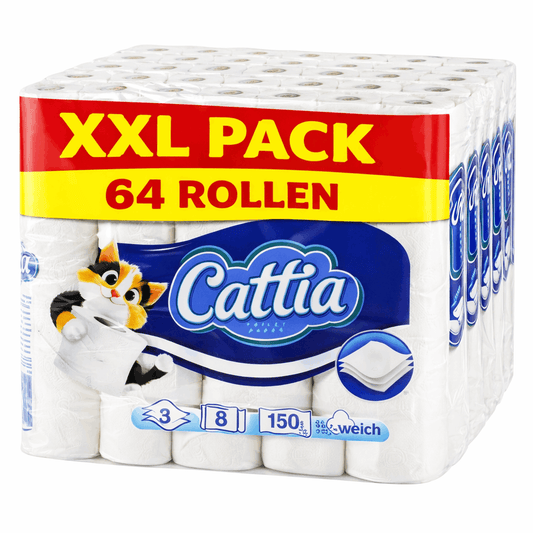 Toilettenpapier 3-lagig 150 Blatt 64 Rollen