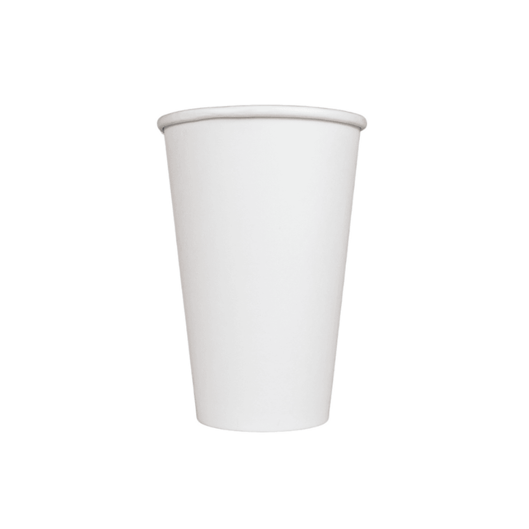 Einweg Kaffeebecher 300ml / 12oz Weiß