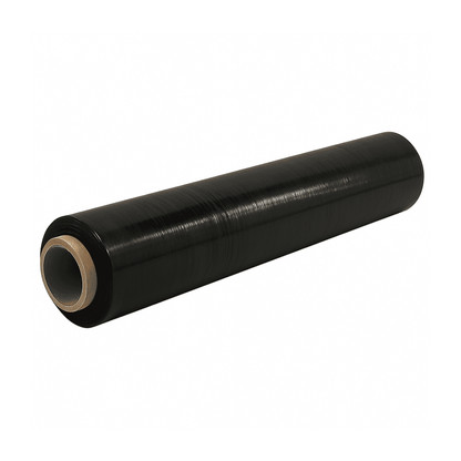 PE Stretchfolie schwarz / transparent 6 Rollen 1,5kg