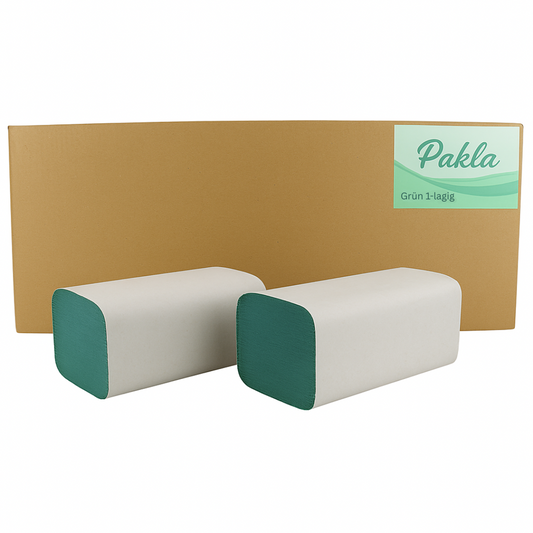 Papierhandtücher Grün 25 x 23 cm 1-lagig 5000 Blatt