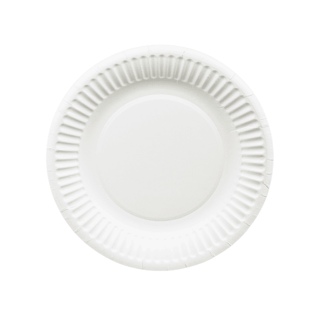 Pappteller ungeteilt 18 cm