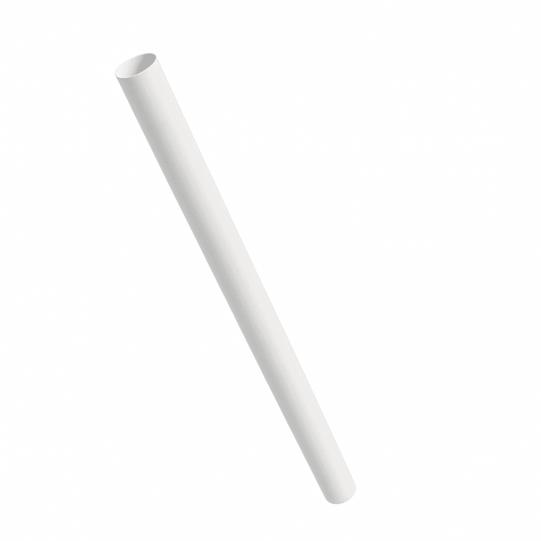 Strohalm Papier 8 x197 mm 200 Stk weiss