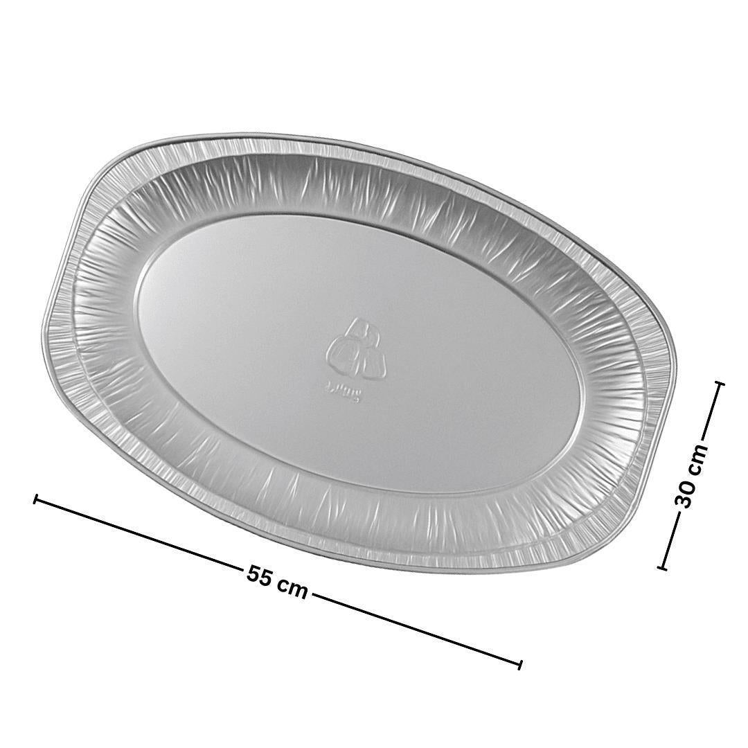 Alu-Servierplatte Oval 55 cm