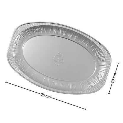 Alu-Servierplatte Oval 55 cm