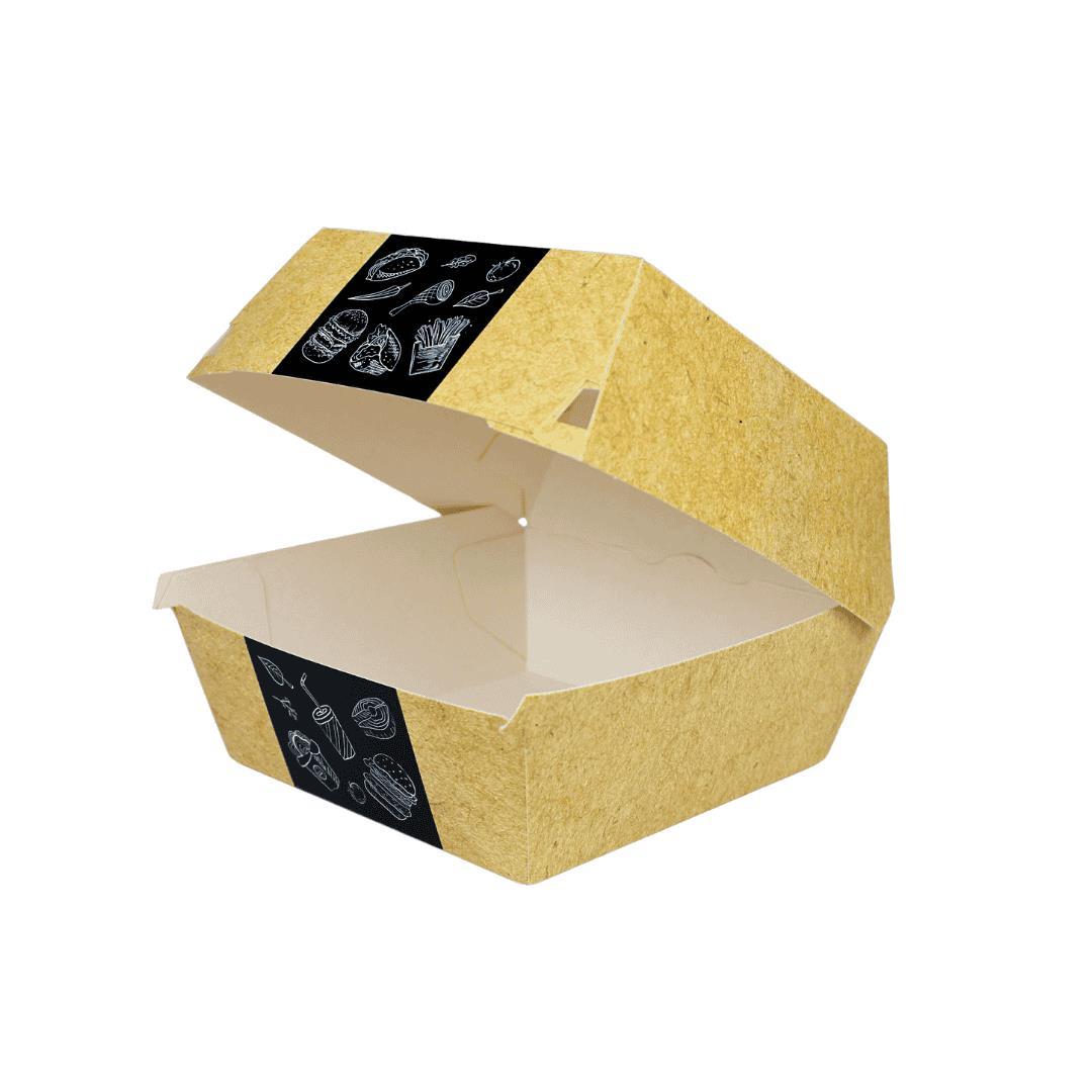 Burgerbox Braun/Schwarz 13,5×13,5cm