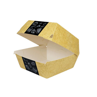 Burgerbox Braun/Schwarz 13,5×13,5cm