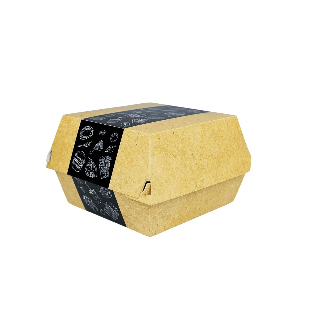 Burgerbox Braun/Schwarz 13,5×13,5cm