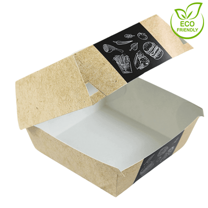 Kraftpapier Snack-Box braun 11,5 x 11,5 cm