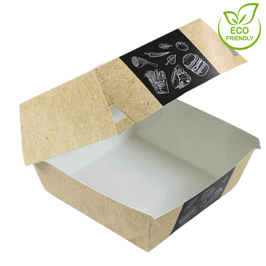 Kraftpapier Snack-Box braun 13,5 x 13,5 m