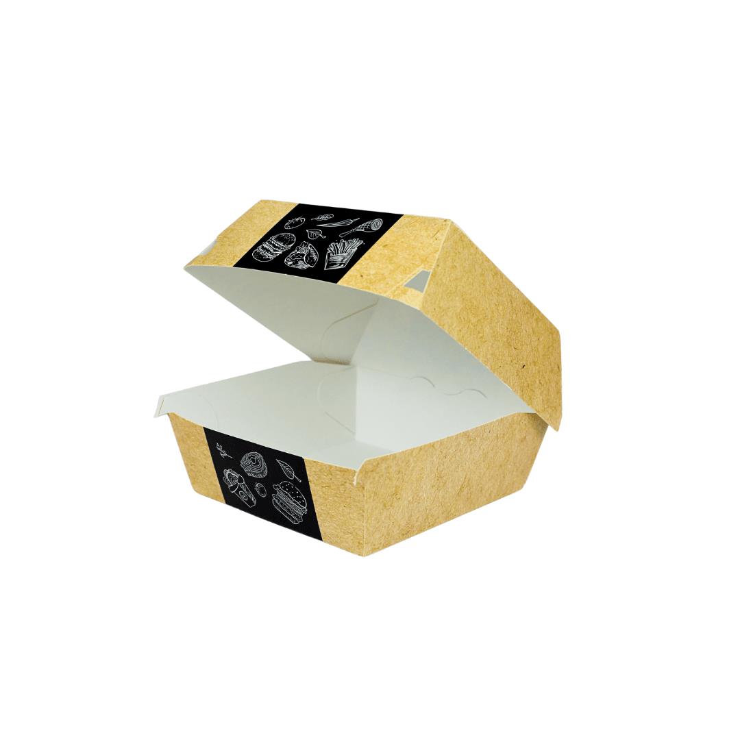 Burgerbox Braun/Schwarz 11,5x11,5cm