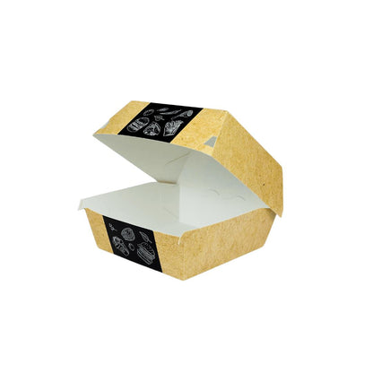 Burgerbox Braun/Schwarz 11,5x11,5cm