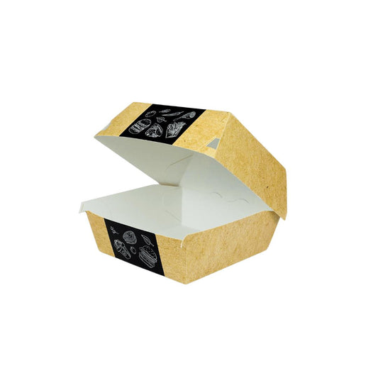 Burgerbox Braun/Schwarz 11,5x11,5cm