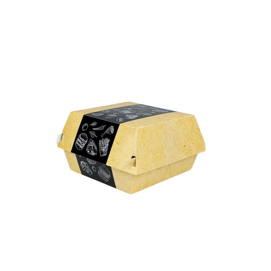 Burgerbox Braun/Schwarz 11,5x11,5cm