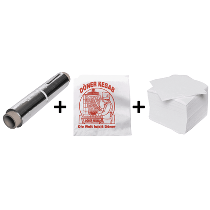 Döner-Bundle - Alufolie + Dönertüten + Servietten