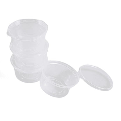 PP Dressingbecher 30ml 500 Stück mit anhängendem Deckel