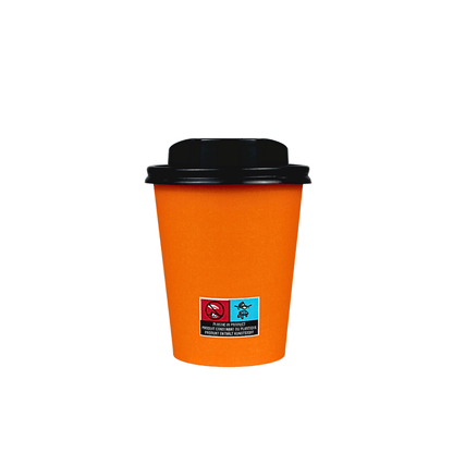 Einweg Kaffeebecher 200ml / 8oz orange