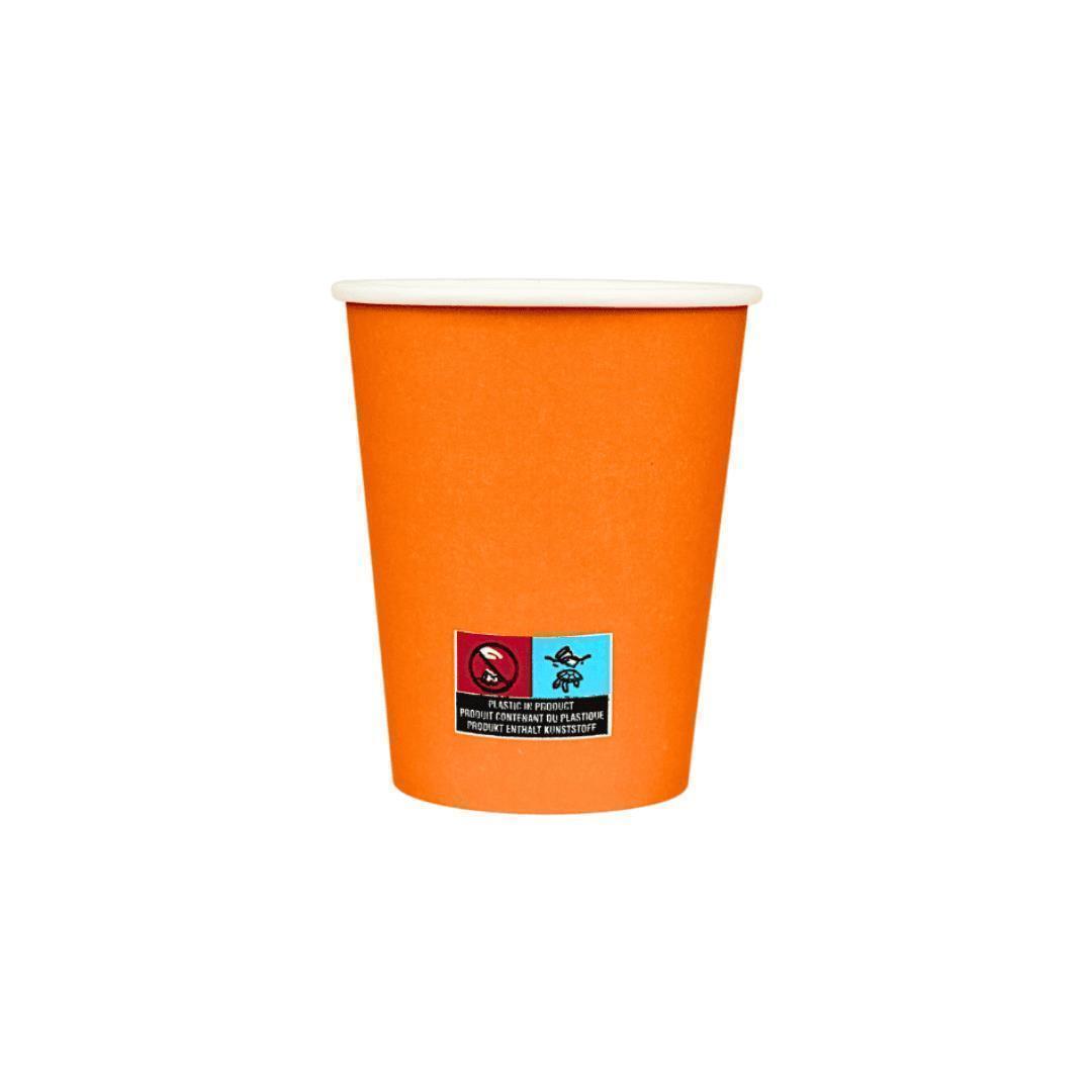 Einweg Kaffeebecher 200ml / 8oz Orange